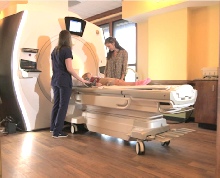 A young Bridgeway Diagnostics patient getting an MRI